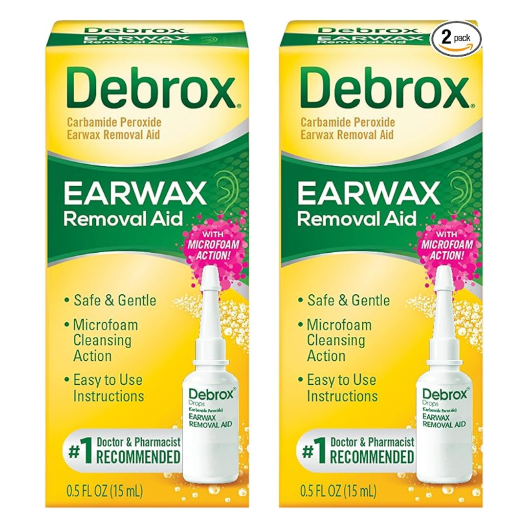 0.5 Fl Oz 2-Pack Debrox Gentle Microfoam Ear Wax Removal Drops