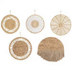 Woven Assorted Hanging Baskets Wall Art (Set Of 5)