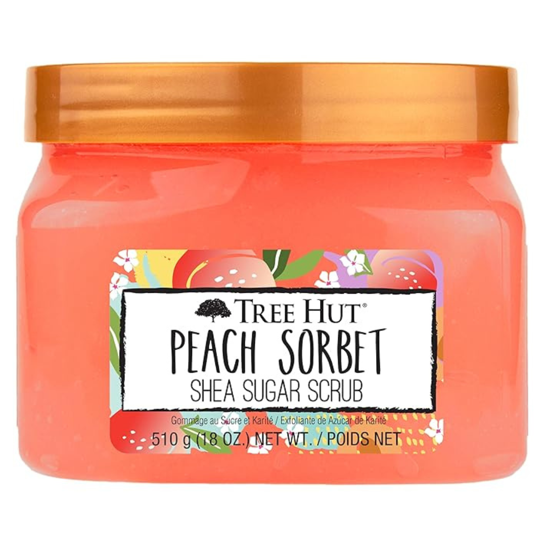 18oz Tree Hut Peach Sorbet Shea Sugar Scrub