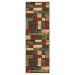 Ottomanson Hallway Runner 20" x 59" Non Slip Boxes Area Rugs