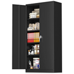 Metal 71" Garage Lockable Storage Cabinet