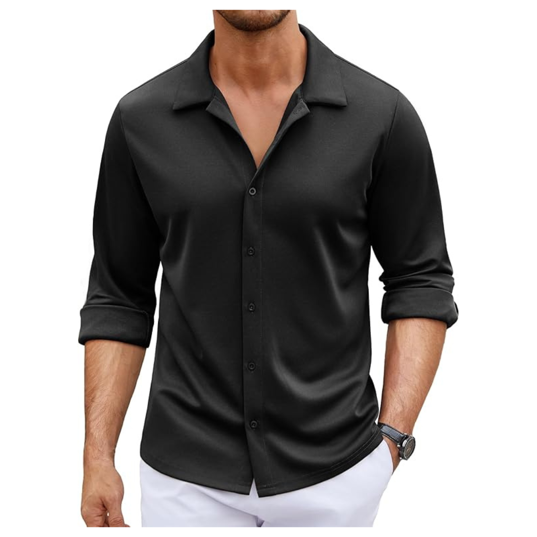 Coofandy Men's Long Sleeve Button Down Wrinkle Free Shirt