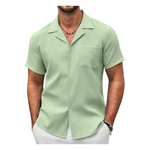 Men's Linen Casual Short Sleeve Shirts