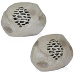 Set of 2 Alpine Corporation 9"H Speaker Solar Bluetooth Enabled