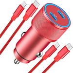 60W Car Cigarette Lighter with 2 Pack Type-C Cable