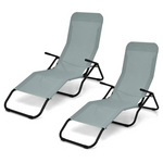 Set of 2 Lightweight and Portable Patio Lounge Chair