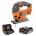 RIDGID 18V Cordless Jig Saw Kit with 2.0 Ah Battery and Charger