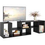 Devaise Deformable TV Stand with 3 Cabinets, Gaming Media Console