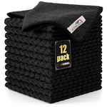 12-Pack 12" x 12" Absorbent Fast Drying Soft Microfiber Cleaning Cloth