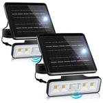 2-Pack 4000Lm IP67 Waterproof Solar Flood Lights