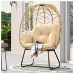 YITAHOME Outdoor Rattan Wicker Egg Chair With Stand