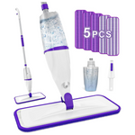 Floor Cleaning Wet Mops With 5-Microfiber Refillable Pads