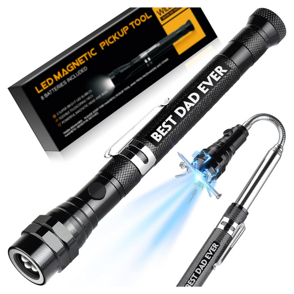 Best Dad Ever LED Magnetic Pickup Tool Gifts For Dad