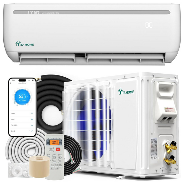 YITAHOME 220V 18000 BTU 19 SEER2 Ductless Mini Split Air Conditioner