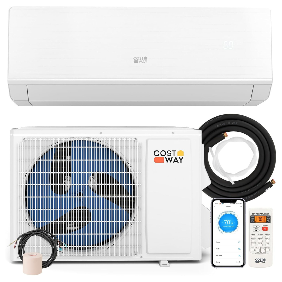 Costway 12000 BTU 24 SEER2 115V Ductless Mini Split Air Conditioner