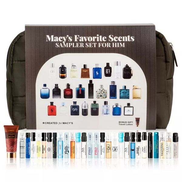 Macys 26-Piece Fragrance Sampler Set For Him