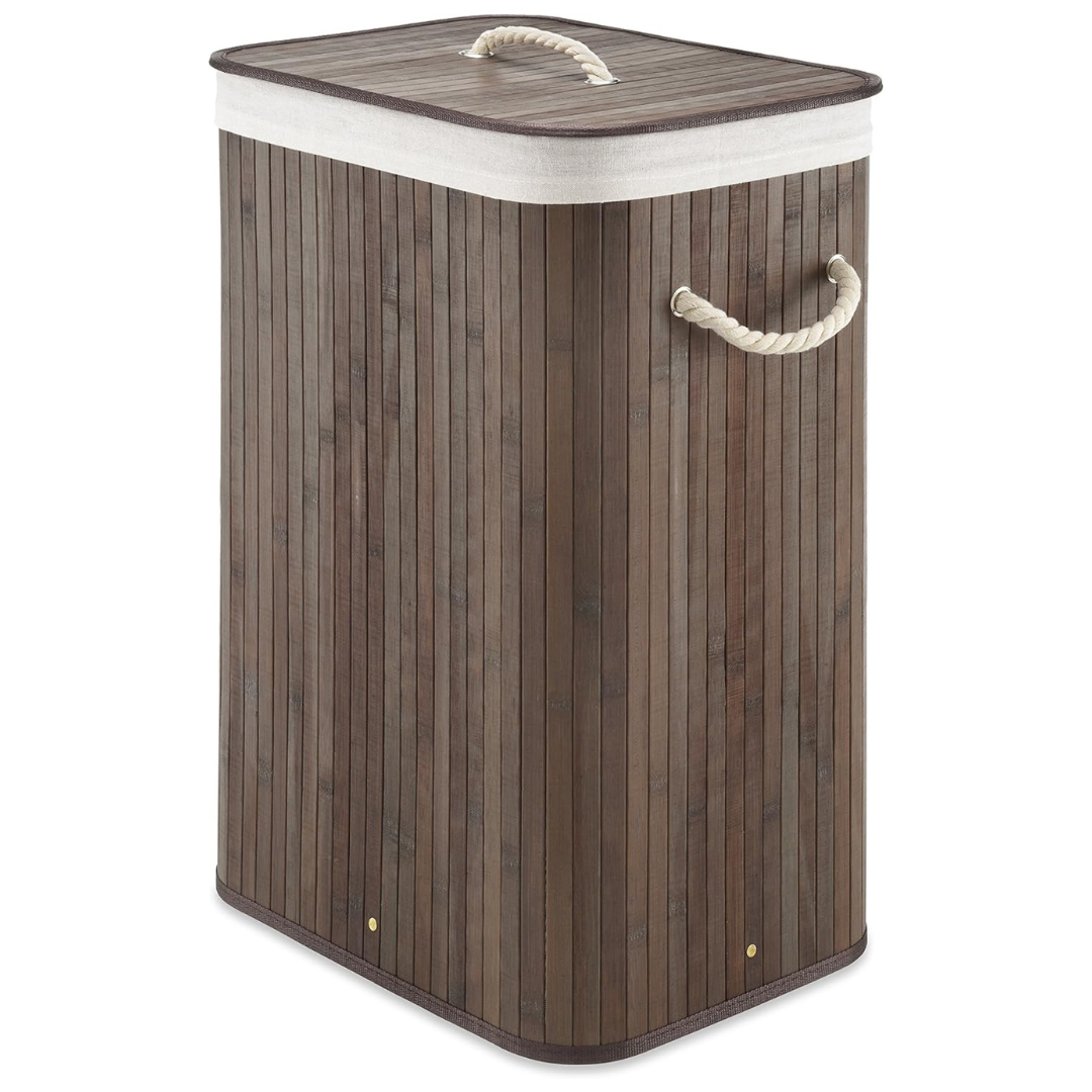 Whitmor Laundry Hamper With Rope Handles Bamboo