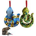 2-Pack 5.5" Snake Shape Cat Plush Toy