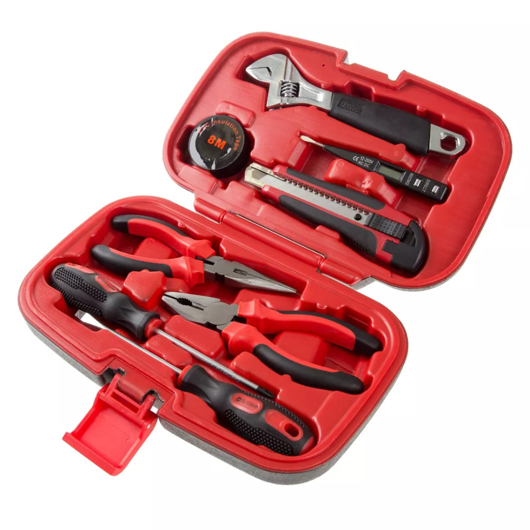 9-Piece Fleming Supply Household Tool Set With Hard Case