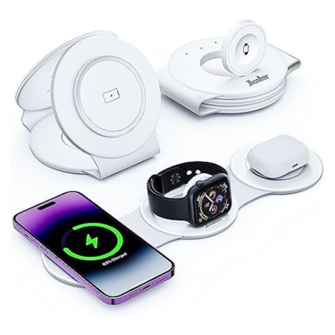 Hicober 3-in-1 Wireless Magnetic Foldable Charging Station