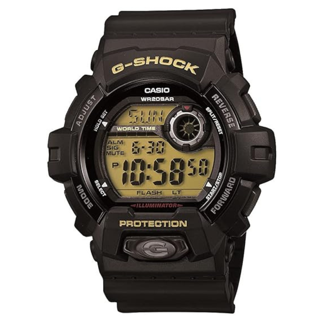 Casio Men's G-Shock Black And Gold Resin Plastic Digital Sport Watch