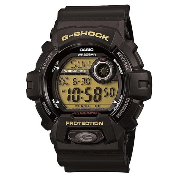Casio Men's G-Shock Black And Gold Resin Plastic Digital Sport Watch