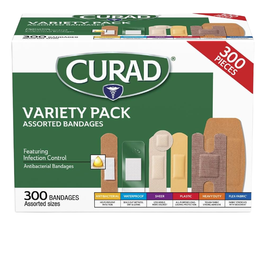 300-Count CURAD Assorted Bandages Variety Pack