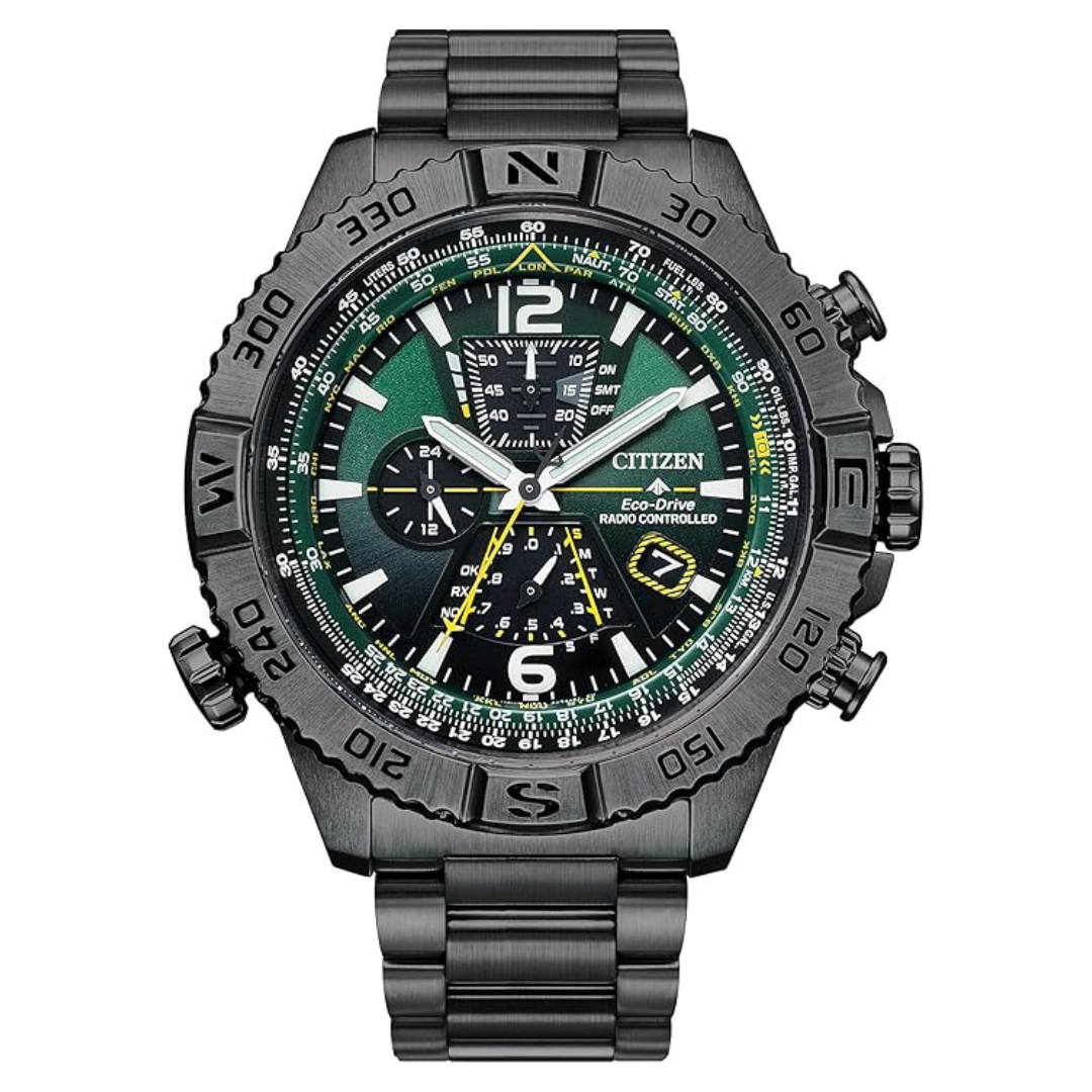 Citizen Men's Eco-Drive Promaster Navihawk A-T Green Dial Watch