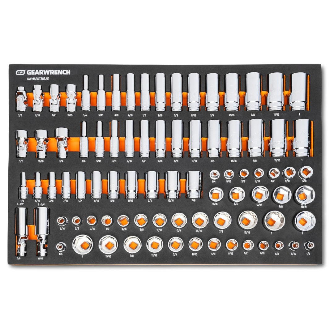 Gearwrench 85 Piece 3/8" Drive Master SAE Socket Set