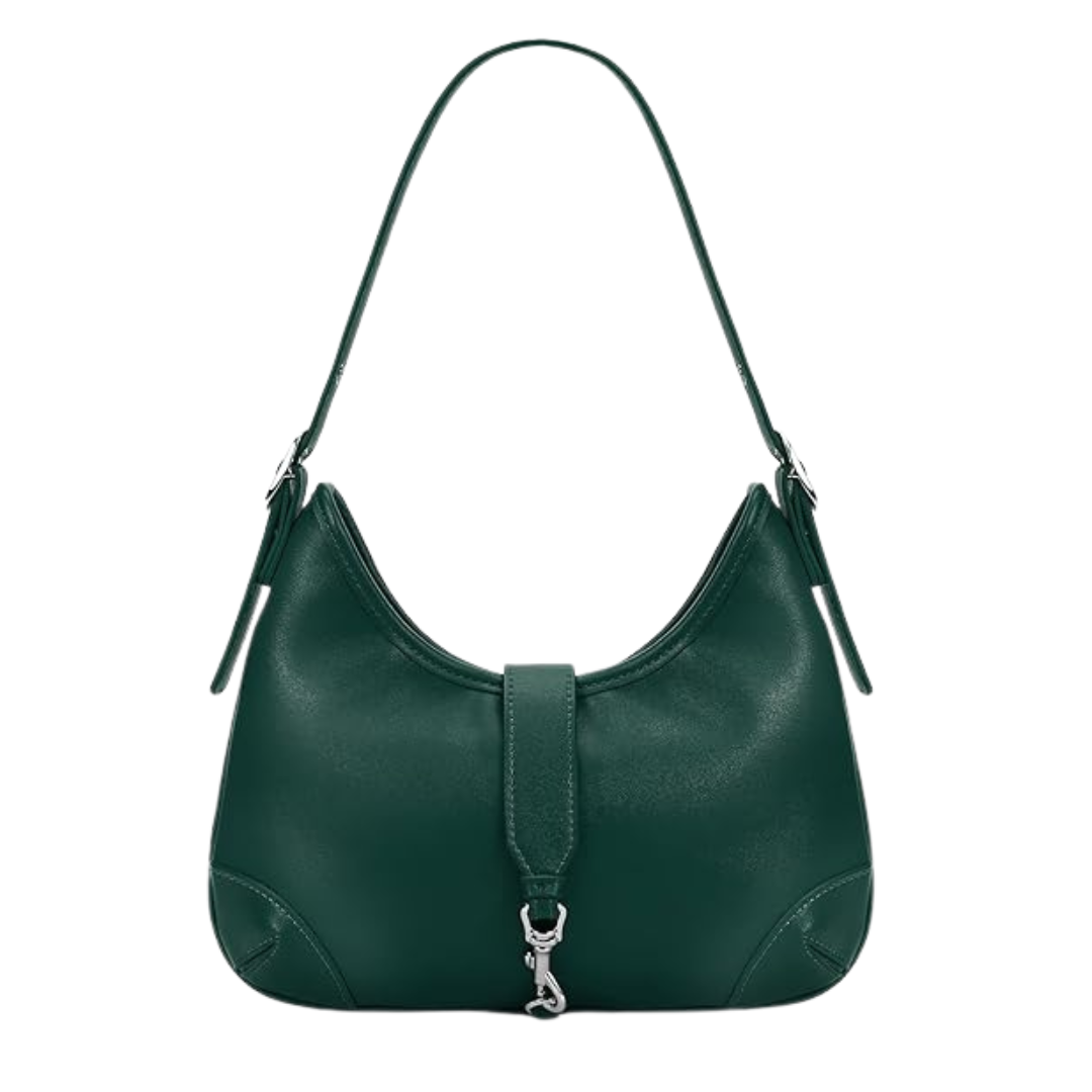 Women's Faux Leather Crescent Shoulder Bag (4 Colors)
