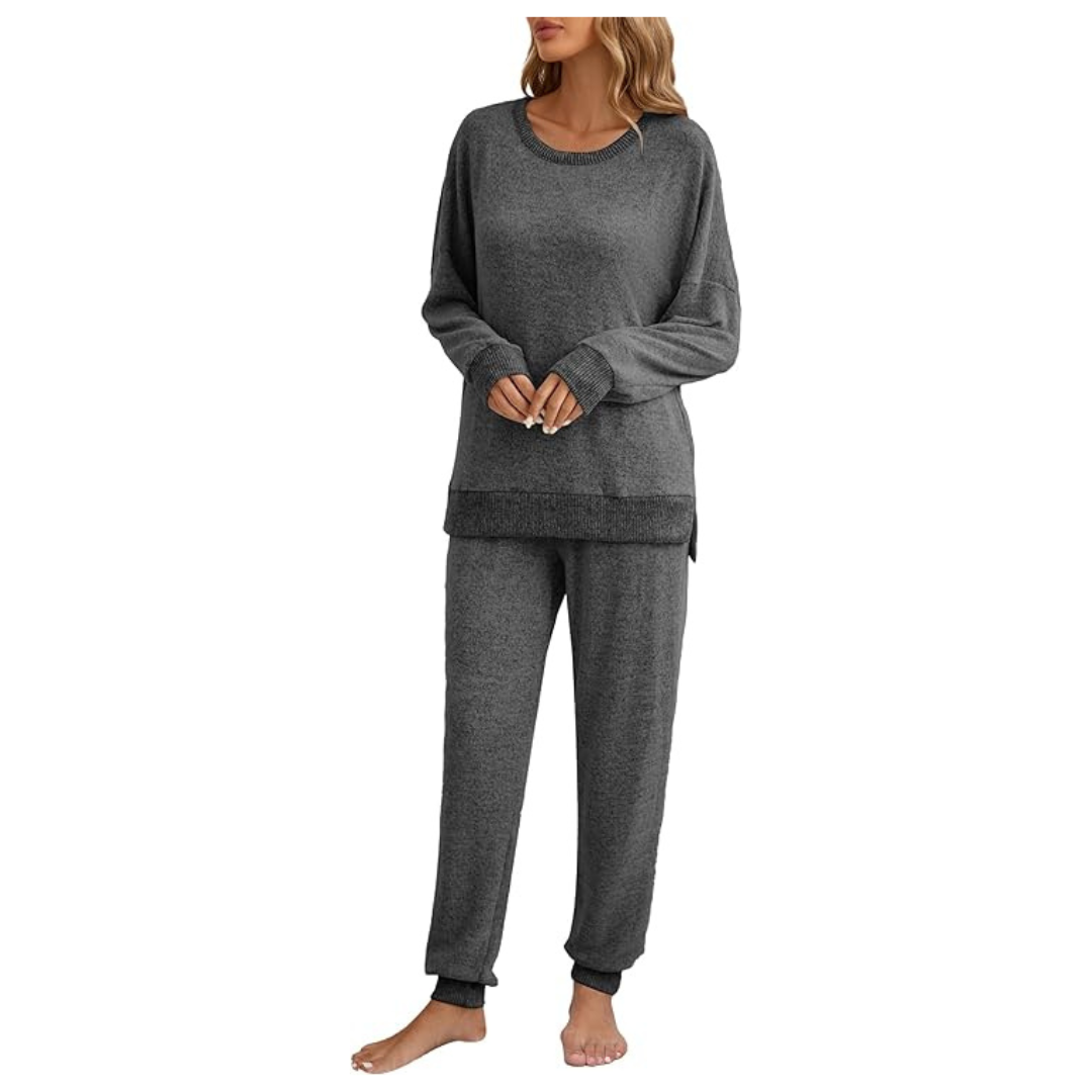 2-Piece Women's Long Sleeve Sweatsuit Pajamas Outfits