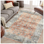 8 x 10 feet Non-Slip Vintage Floral Print Throw Rugs