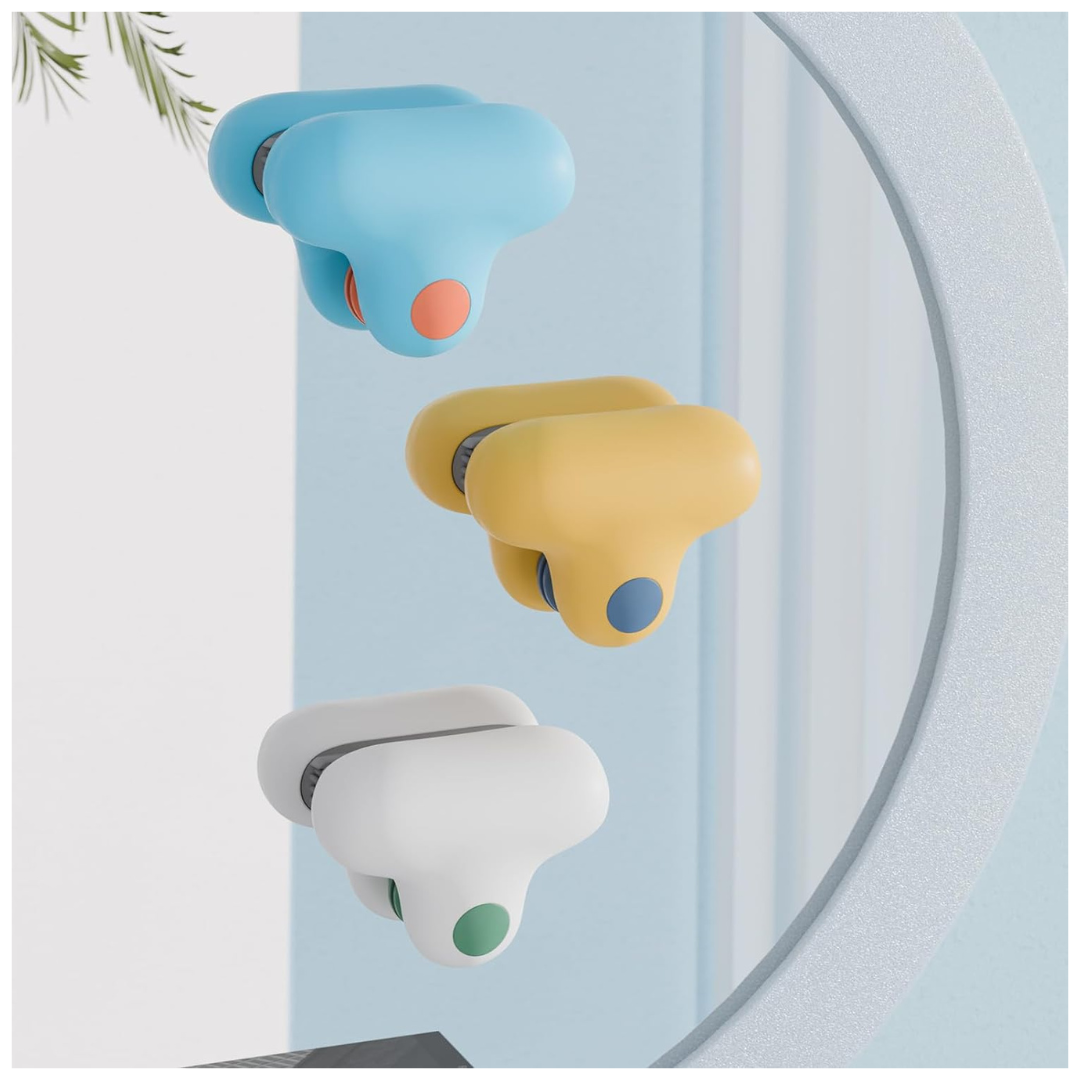 3-Pack 3" Silicon Shower Mirror Squeegee W/ Hook