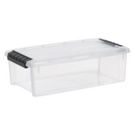 60-Quart IRIS Stack & Pull Plastic Storage Box W/ Buckles & Lid (Clear)
