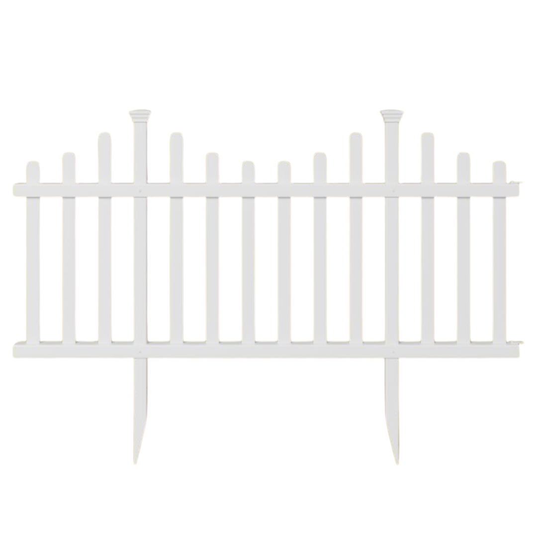 2-Pack Zippity 30" x 56.5" No Dig Madison Vinyl Picket Fence