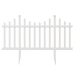 2-Pack Zippity 30" x 56.5" No Dig Madison Vinyl Picket Fence