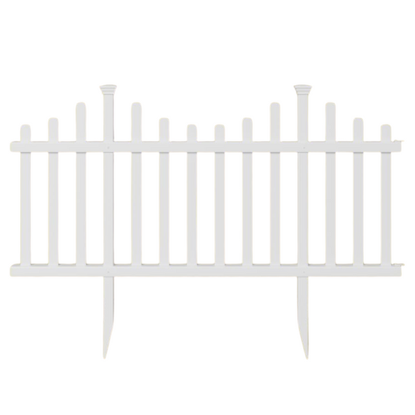 2-Pack Zippity 30" x 56.5" No Dig Madison Vinyl Picket Fence