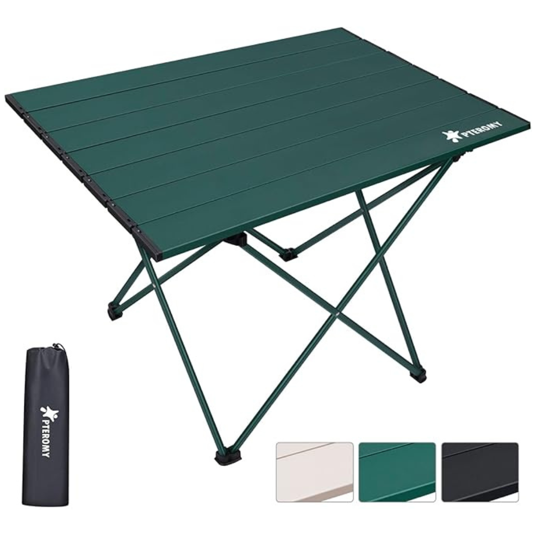 Folding Camping Portable Beach Table with Aluminum Tabletop