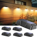 6-Pack Brightown Waterproof 7 RGB Color Solar Fence Lights