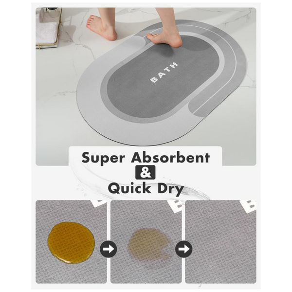 MontVoo 17" x 27" Super Absorbent Non Slip Bath Mat Rug