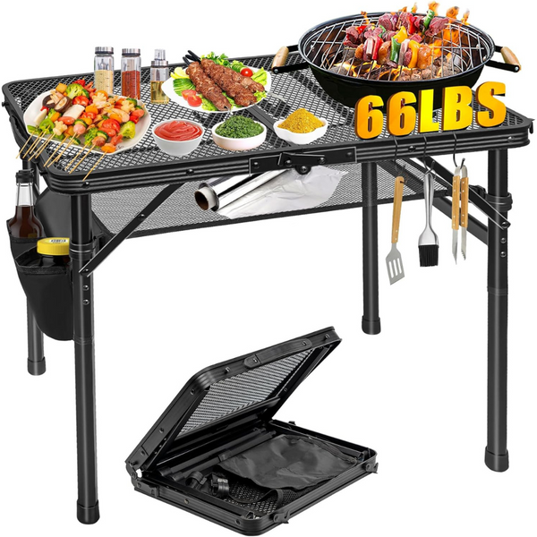 66LBS Portable Lightweight Folding Grill Table