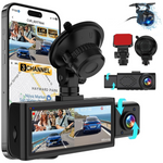 3 Channel WiFi 2.5K Dual Dash Camera for Cars