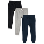 3-Pack The Children's Place Boys Active Fleece Jogger Pants