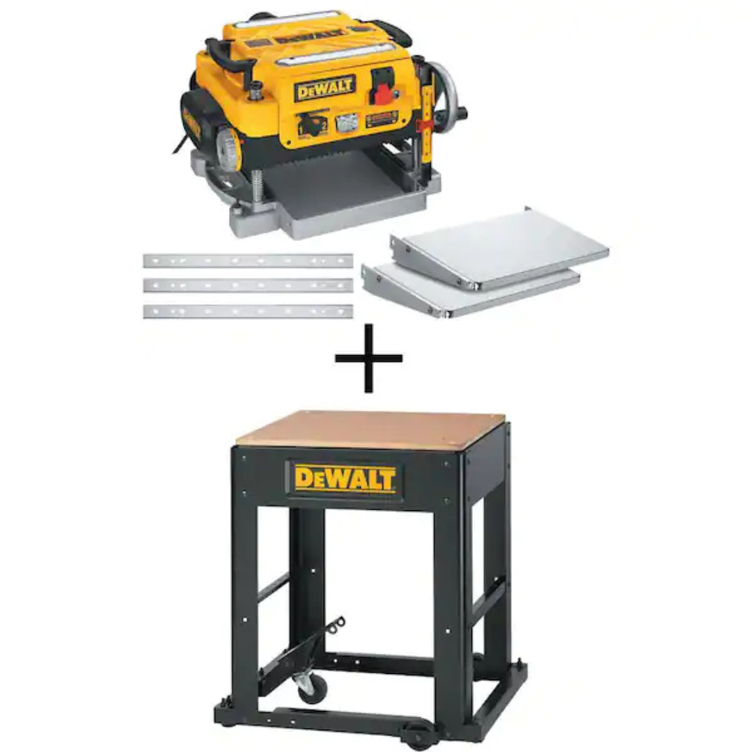 DeWalt 15-Amp 13" Corded Heavy-Duty Thickness Planer Kit w/ Stand & More