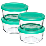 4-Pack 2-Cup Anchor Hocking Glass Storage Containers with Lids