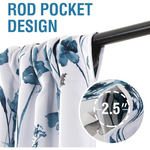 Double Sided Cattleya Floral Printed Window Valance Curtain