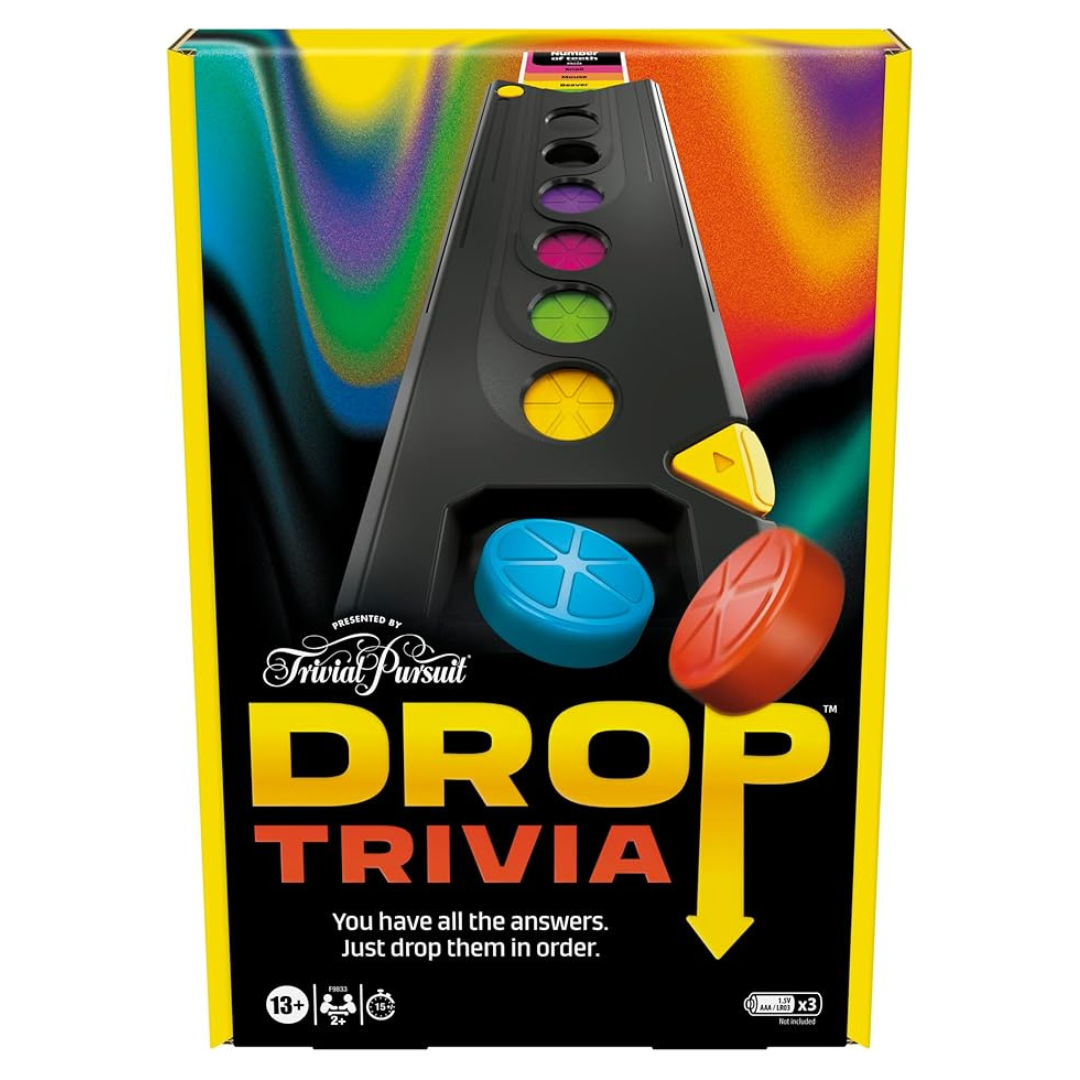 Hasbro Gaming Electronic Drop Trivia Party Game with Voice & Sounds