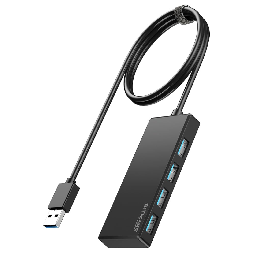 Anyplus Multiport USB 3.0 Hub Splitter Adapter W/ 2ft Cable