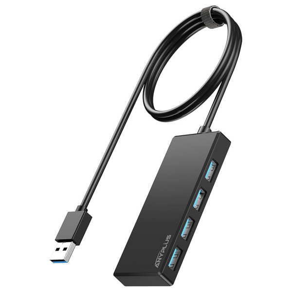 Anyplus Multiport USB 3.0 Hub Splitter Adapter W/ 2ft Cable