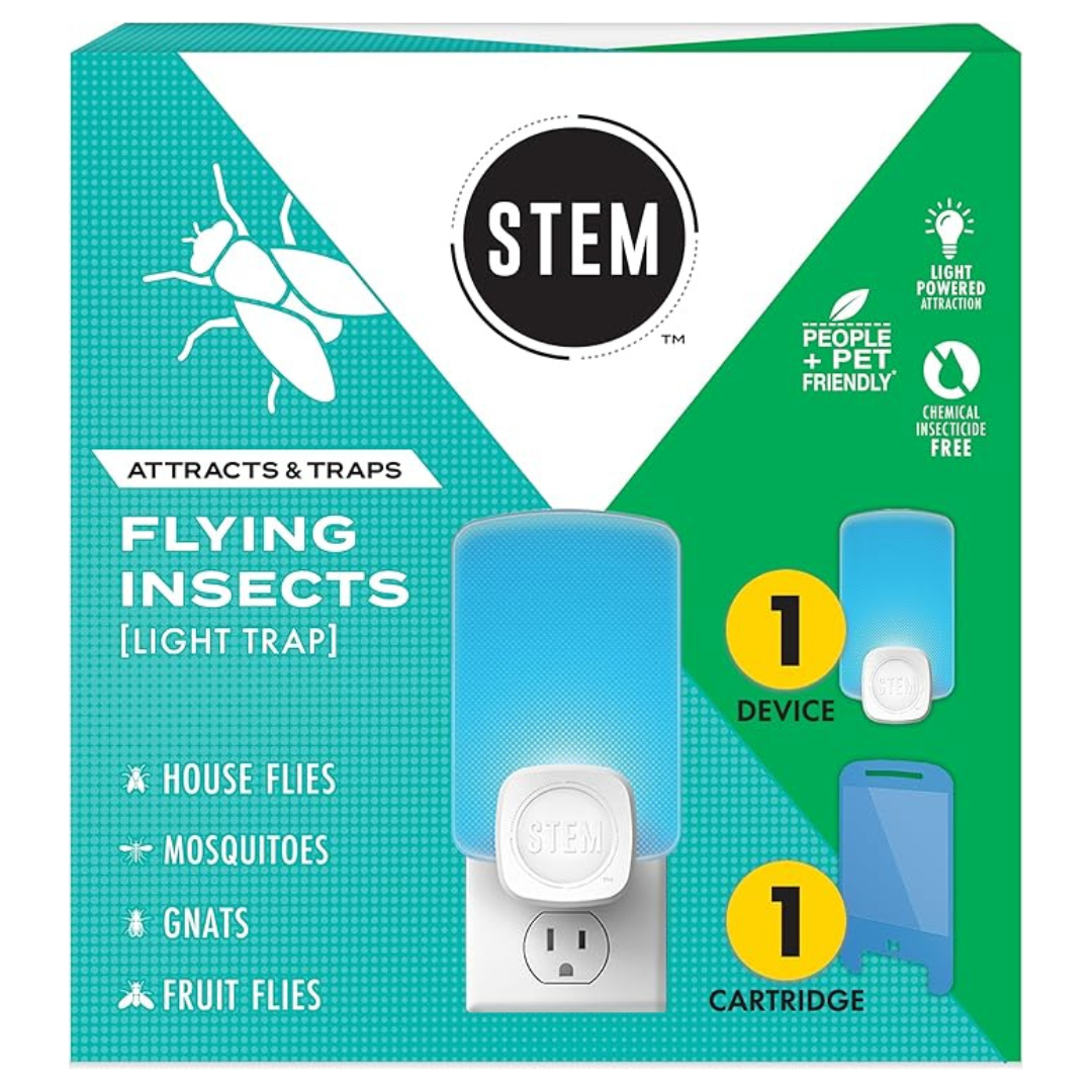 STEM Indoor Fruit Fly Light Trap, Starter Kit With 1 Plug-In Device And 1 Cartridge